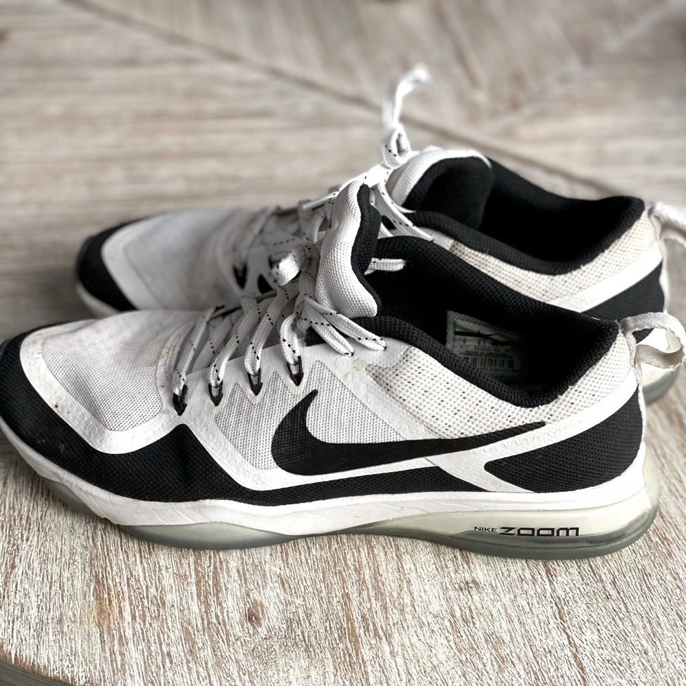 Black and White Nike Zoom Sneakers